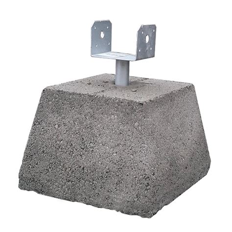 concrete pier block with adjustable metal bracket lowes|concrete block for 4x4 post.